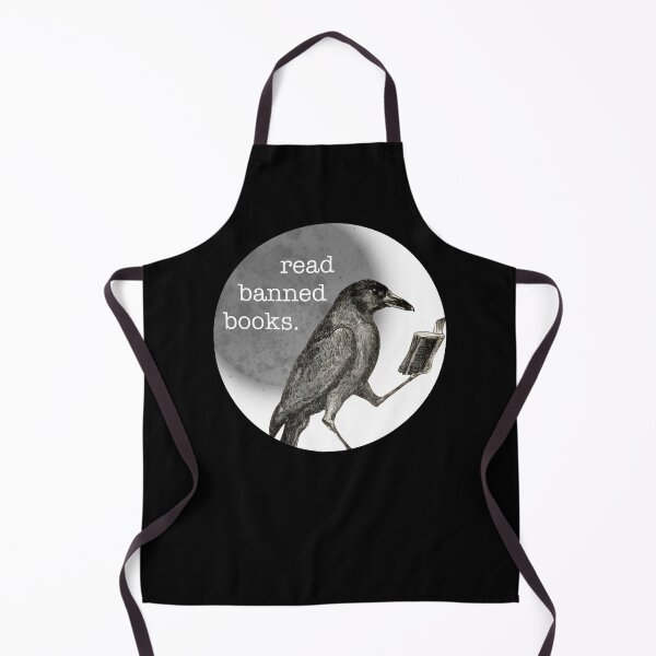 Item preview, Read Banned Books Anti Book Ban Raven With Poetry Book and Crescent Moon designed and sold by 6sensei.