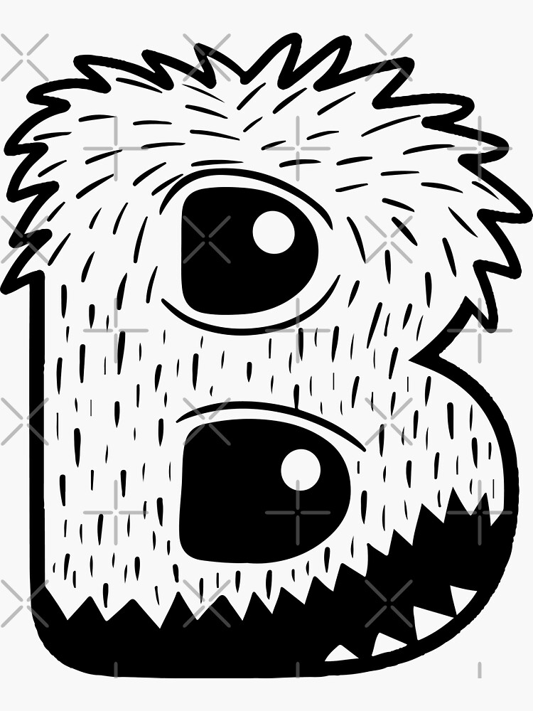 "B Monster Alphabet " Sticker For Sale By MINTWOW | Redbubble