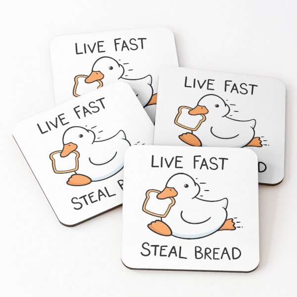 Item preview, Live Fast Steal Bread Cute Duck designed and sold by BaconPancakes21.