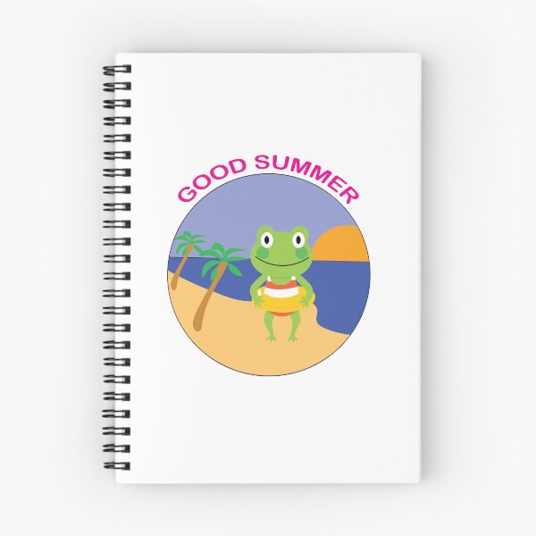 Item preview,  Frog At The Beach Good Summer Pink Text Illustration designed and sold by DeliveryGeorge.