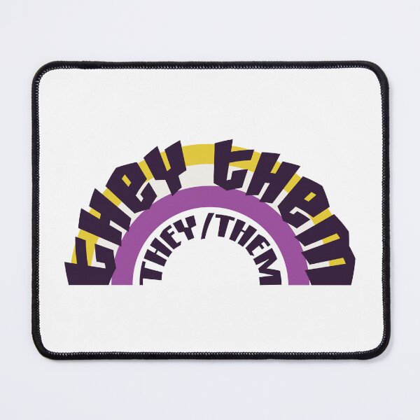 Item preview, THEY/THEM pronouns nonbinary rainbow flag designed and sold by seraphmars.