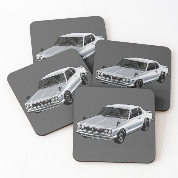 Item preview, Illustrated NISSAN Skyline 2000 GT-R Hard top Graphic Artwork (grey) designed and sold by SketchNinja.