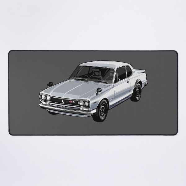 Item preview, Ilustraciones gráficas ilustradas del techo rígido del NISSAN Skyline 2000 GT-R (gris) designed and sold by SketchNinja.