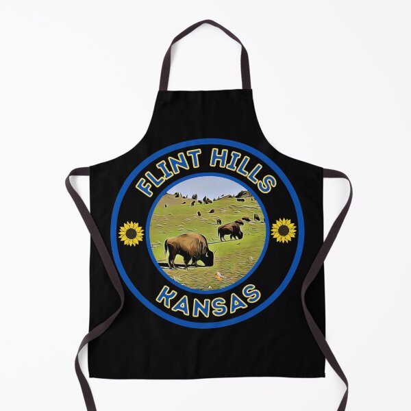 Item preview, Flint Hills Kansas Bison Blue/Gold designed and sold by MojaveTradePost.