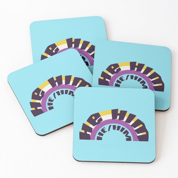 Item preview, HE/HIM pronouns nonbinary rainbow designed and sold by seraphmars.