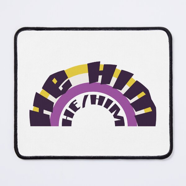 Item preview, HE/HIM pronouns nonbinary rainbow designed and sold by seraphmars.