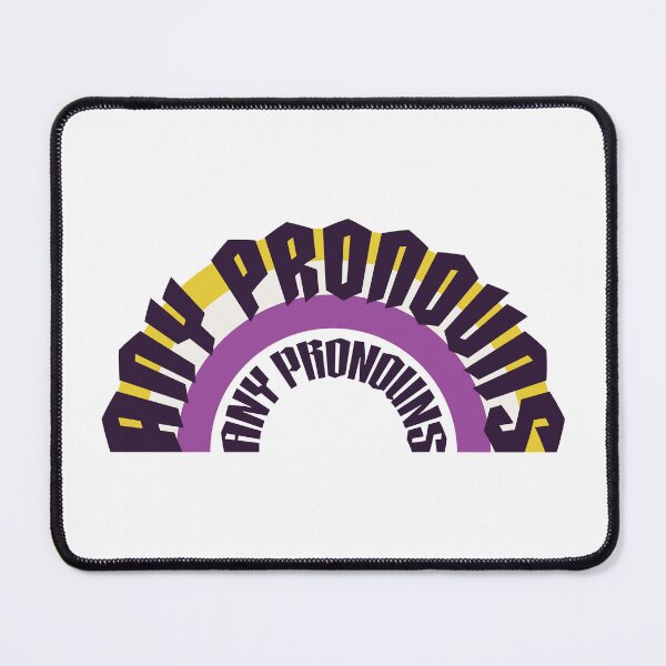 Item preview, ANY PRONOUNS nonbinary rainbow designed and sold by seraphmars.