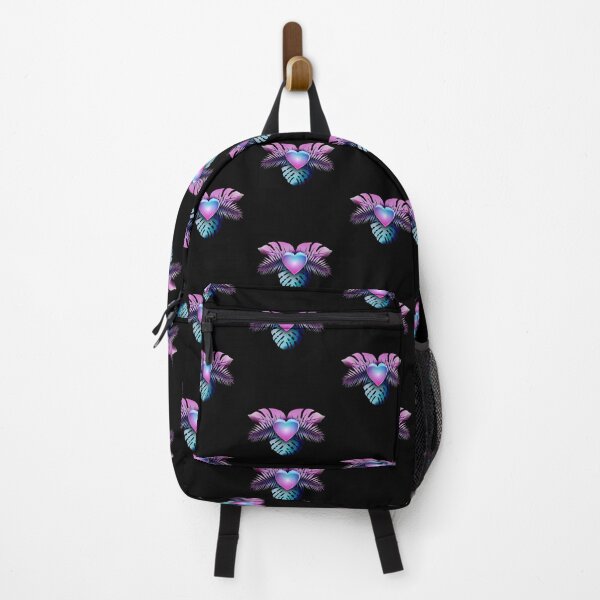 Item preview, Blue and pink tropical leaves heart designed and sold by TipTopTapo.