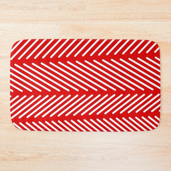 Item preview, Red and White Minimal Diagonal Line Patch Pattern  designed and sold by patternsoup.