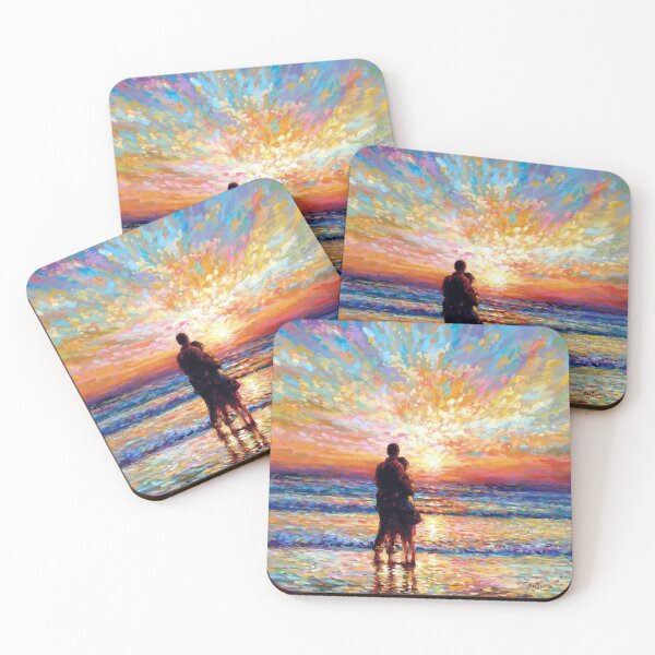 Item preview, Couple at the Beach Sunset  designed and sold by LeonDevenice.