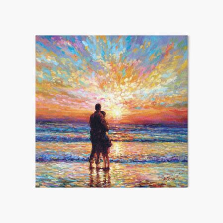 Artikel-Vorschau von Paar beim Sonnenuntergang am Strand, designt und verkauft von LeonDevenice.