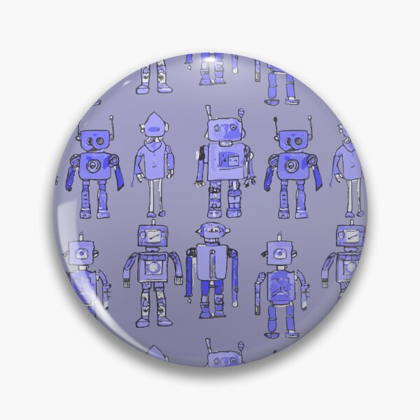 Artikelvorschau, Lila Robotermuster entworfen und verkauft von Art Dila Studio.