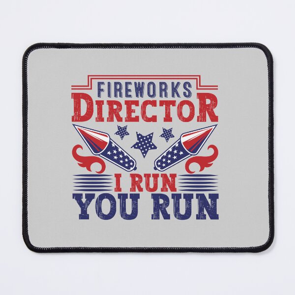Item preview, Fireworks Director I Run You Run 4th of July Funny American Flag USA designed and sold by eviesfashion.
