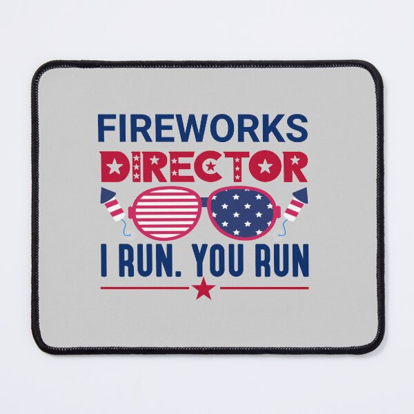 Item preview, Fireworks Director I Run You Run 4th of July Funny American Flag USA designed and sold by eviesfashion.