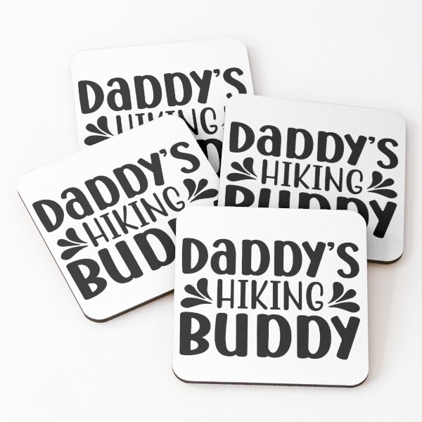 Item preview, Daddy's Hiking Budy I love Camping Hiking Camping Tree Mountains Tent Art Design Happy Apparel Essential Inspiration Joy Mood Funny designed and sold by DesignByHeartUK.