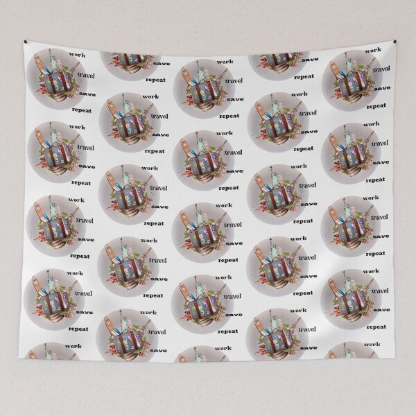 Item preview, Work Travel Save Repeat designed and sold by CreativeMagi.