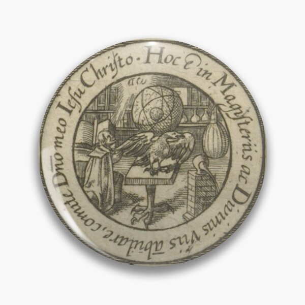Item preview, Oratory Pin Button designed and sold by Seek & Ye Shall Find.