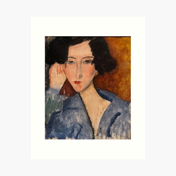 Lunia Czechowska Left Hand on Her Cheek Amedeo Modigliani Oil