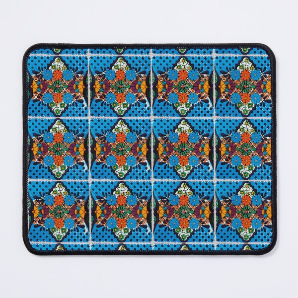 Item preview, Rustic bouquet vibrant blue talavera tile baldosa designed and sold by T-Mex.