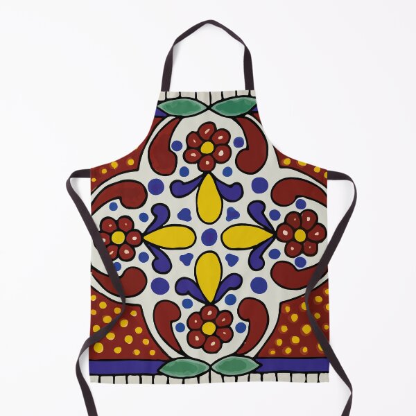 Item preview, Dots flowers folk art rustic talavera tile mexican typical backsplash designed and sold by T-Mex.