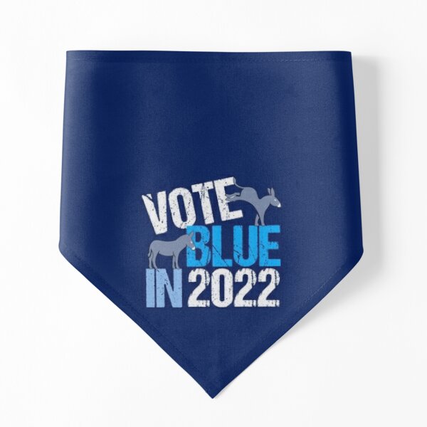 Vote Blue in 2022 Democrat Donkey Pet Bandana