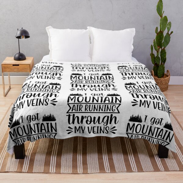 Item preview, I Got Mountain Air Running Through My veins I love Camping Hiking Camping Tree Mountains Tent Art Design Happy Apparel Essential Inspiration Joy Mood Funny designed and sold by DesignByHeartUK.