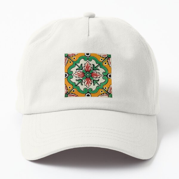 Vista previa del artículo con la obra «Flor roja bohemia marco barroco azulejo mexicano», diseñado y vendido por T-Mex.