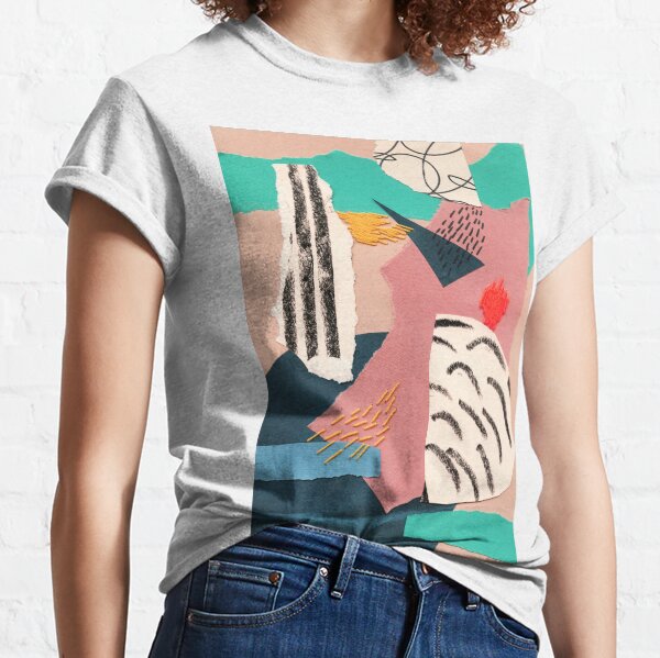 abstract collage with embroidery Classic T-Shirt