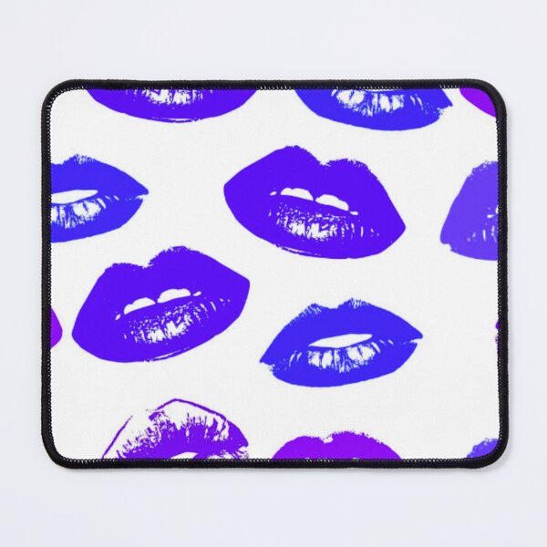 Item preview, Pop Art Inspired Lips - Blue and Purple designed and sold by TotallyRetroArt.