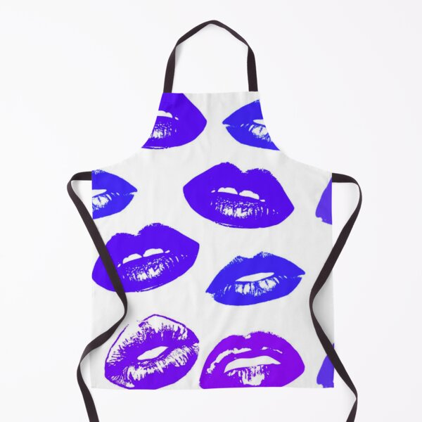 Item preview, Pop Art Inspired Lips - Blue and Purple designed and sold by TotallyRetroArt.