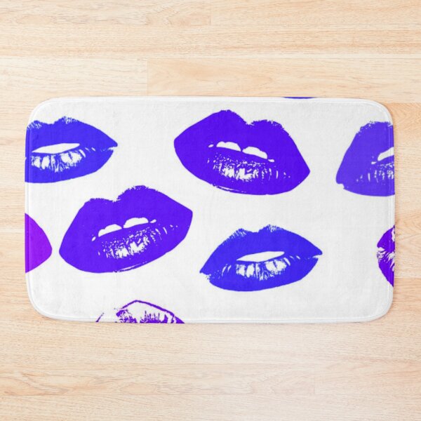 Item preview, Pop Art Inspired Lips - Blue and Purple designed and sold by TotallyRetroArt.