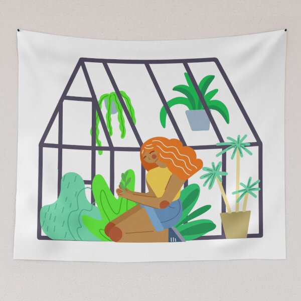 Item preview, Greenhouse With Plants. Girl with Plant designed and sold by antevasinart.