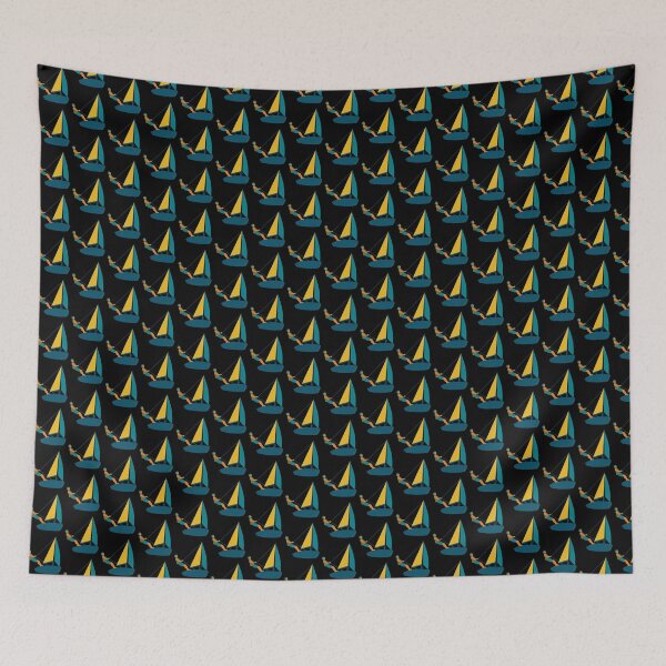 Item preview, Black Summer Blue Sail Boat Collection designed and sold by Yakisha Gates.
