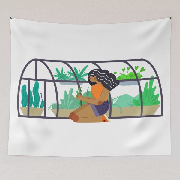 Item preview, Greenhouse With Plants. Girl with Plant designed and sold by antevasinart.