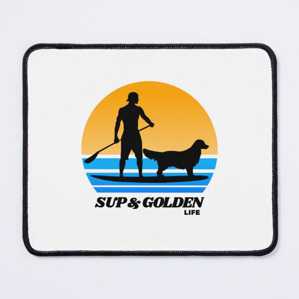 Item preview, SUP and Golden Life Paddleboarding Golden Retriever Dog Dad designed and sold by Guarddogdrive.