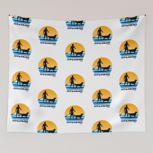 Item preview, SUP and Golden Life Paddleboarding Golden Retriever Dog Dad designed and sold by Guarddogdrive.