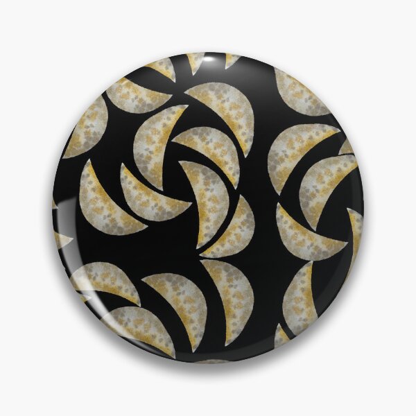 Item preview, metallic moon in watercolor pattern designed and sold by altairaleon.