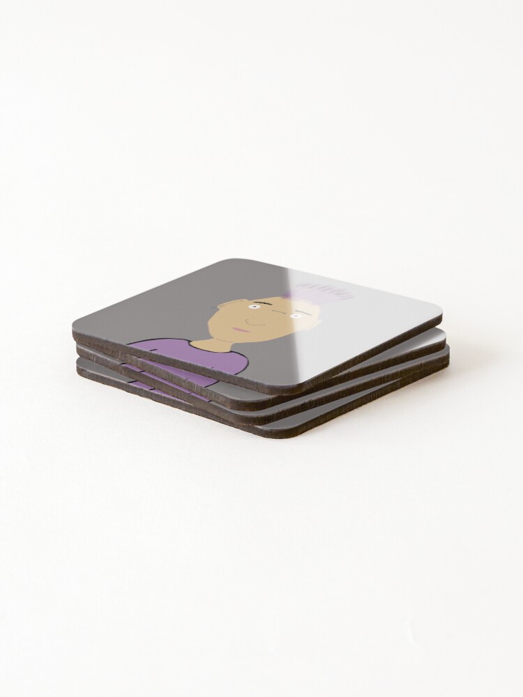 Thumbnail 4 of 5, Coasters (Set of 4), Purple Punk Rocker designed and sold by RepeatCandy.