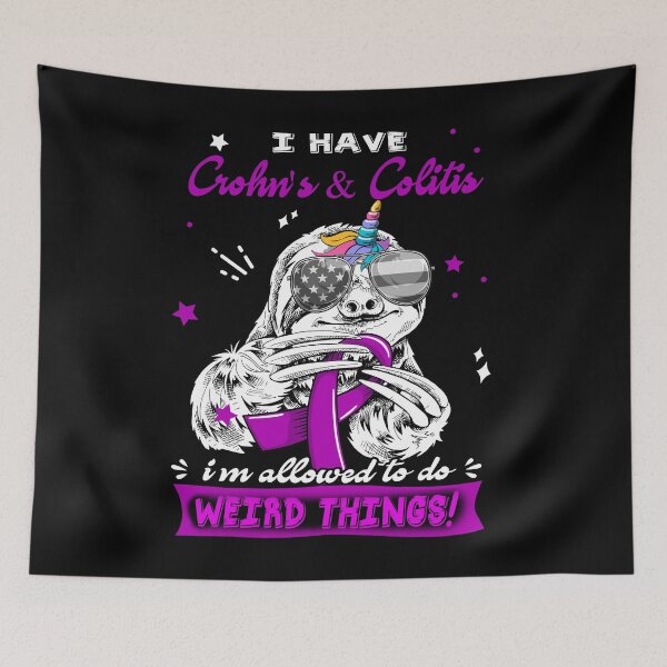 Item preview, Funny Sloth I Have Crohn's & Colitis I'm Allowed To Do Weird Things designed and sold by Kohend.