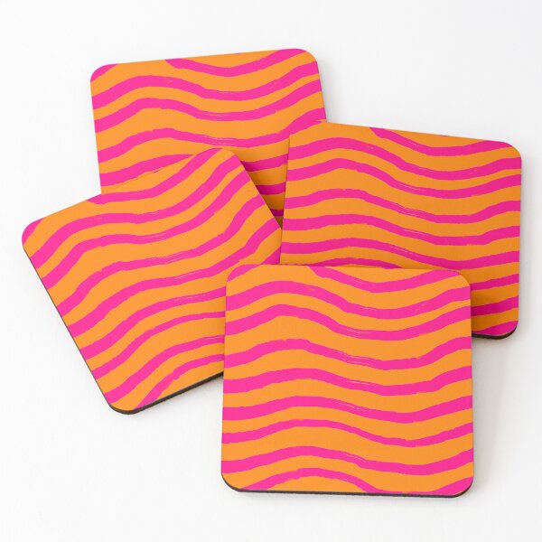 Item preview, Trendy Hot Pink and Orange Wavy Pattern #1 designed and sold by Deutschic.