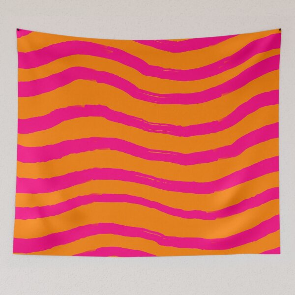 Item preview, Trendy Hot Pink and Orange Wavy Pattern #1 designed and sold by Deutschic.