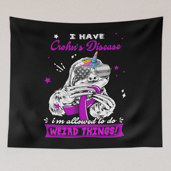 Item preview, Funny Sloth I Have Crohn's Disease I'm Allowed To Do Weird Things designed and sold by Kohend.