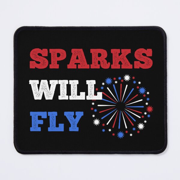 Item preview, Sparks Will Fly Funny 4th of July Fireworks USA designed and sold by StudioTina.