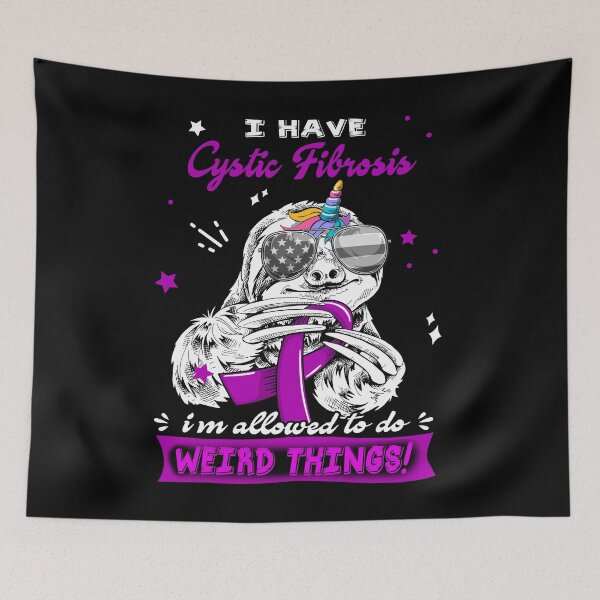 Item preview, Funny Sloth I Have Cystic Fibrosis I'm Allowed To Do Weird Things designed and sold by Kohend.