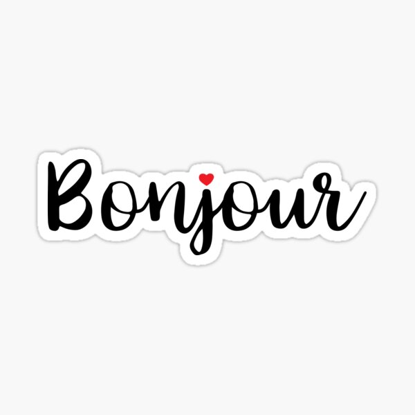 Stickers Sur Le Theme Bonjour Redbubble