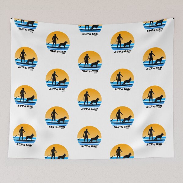 Item preview, SUP and GSD Life Paddleboarding German Shepherd Dog Dad designed and sold by Guarddogdrive.