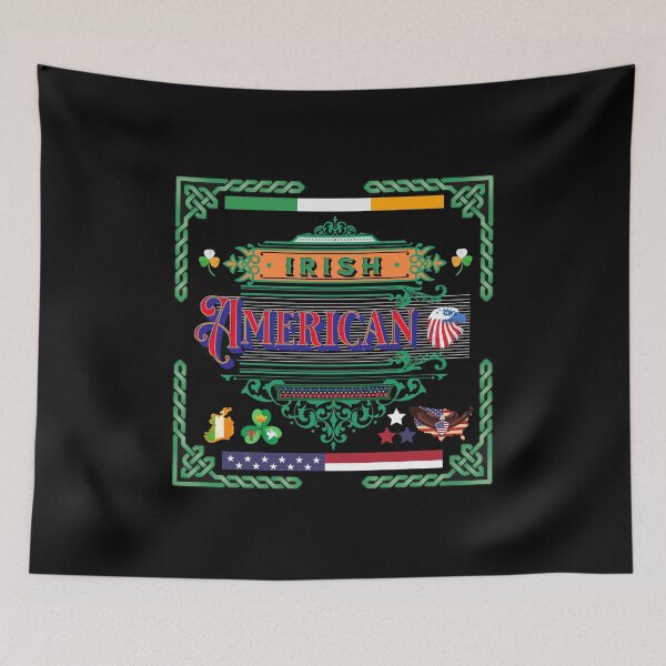 Item preview, Irish American Celtic Frame Map Eagle Shamrock designed and sold by IrishPOD.