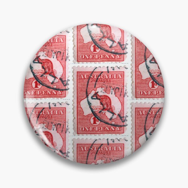 Item preview,  Classic Red Kangaroo One Penny Stamp designed and sold by 2AGoodHome.