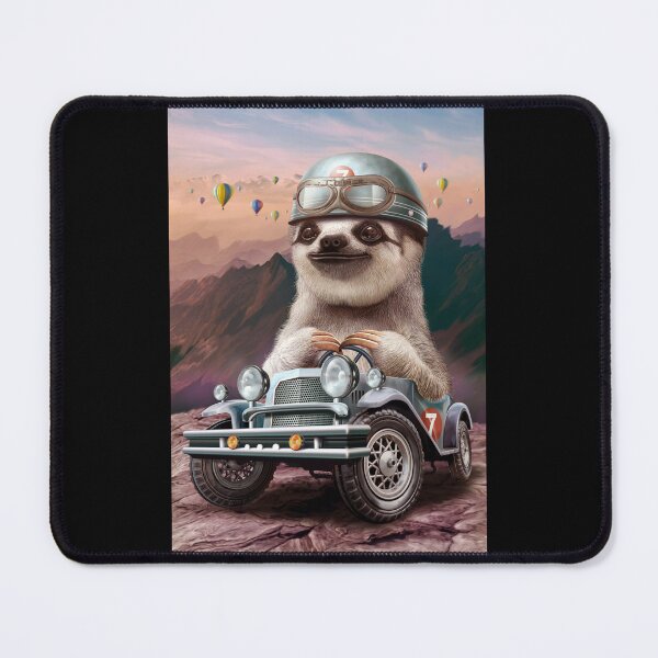 Item preview, SLOTH ON RACING CAR designed and sold by Jumali Katani.