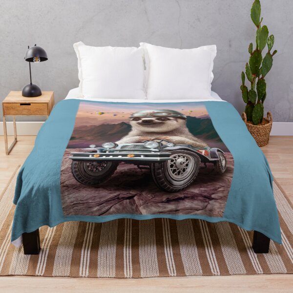 Item preview, SLOTH ON  RACING CAR designed and sold by Jumali Katani.